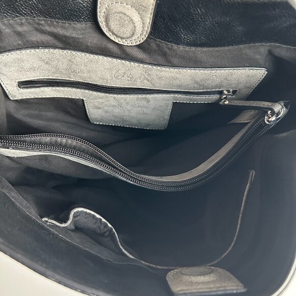 Vtg Celine Dion Y2K/Hobo Shoulder Bag/Crossbody Bag, made  of 100 PU in Black - Picture 6 of 17